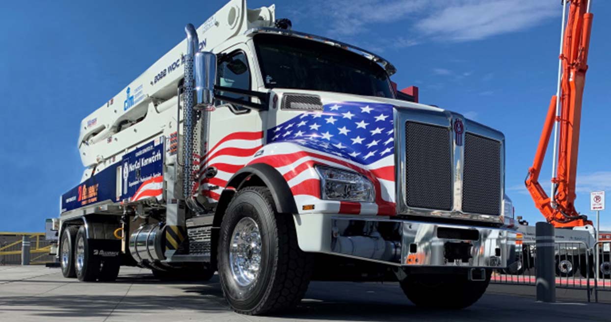 Kenworth T880 with Concrete Pump Produces $540,000 Donation To Support CIM Program