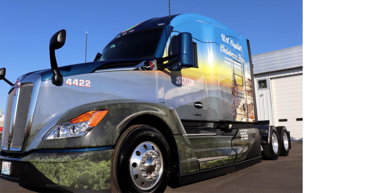 Kenworth T680 Next Generation Features Special Design for 2021 U.S. Capitol Christmas Tree Tour￼