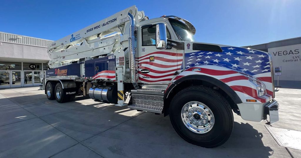 Kenworth T880 Concrete Pump Truck Generates 505,000 Donation To
