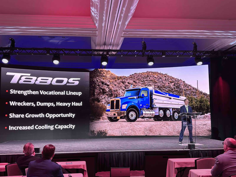 Presenting on products during Dealer meeting 2026