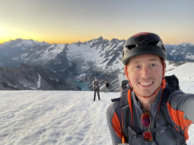 Morning out in the north cascades National park climbing