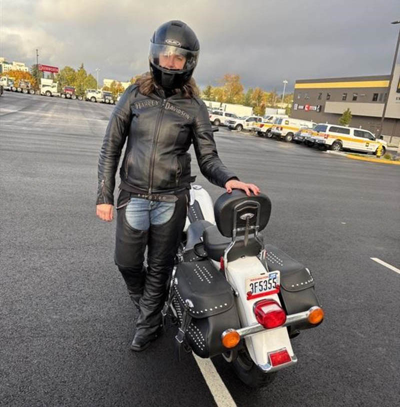 Melanie Shaff with Harley-Davidson