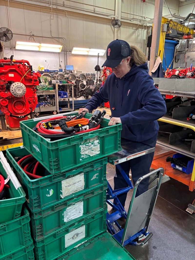 Melanie working at Renton Truck Plant