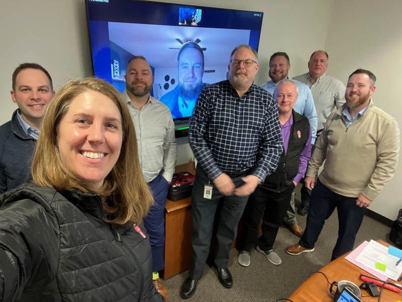 Melanie with Field Service Team